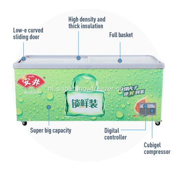 Island Display Vriezer Cabinet Deep Freezer Showcase